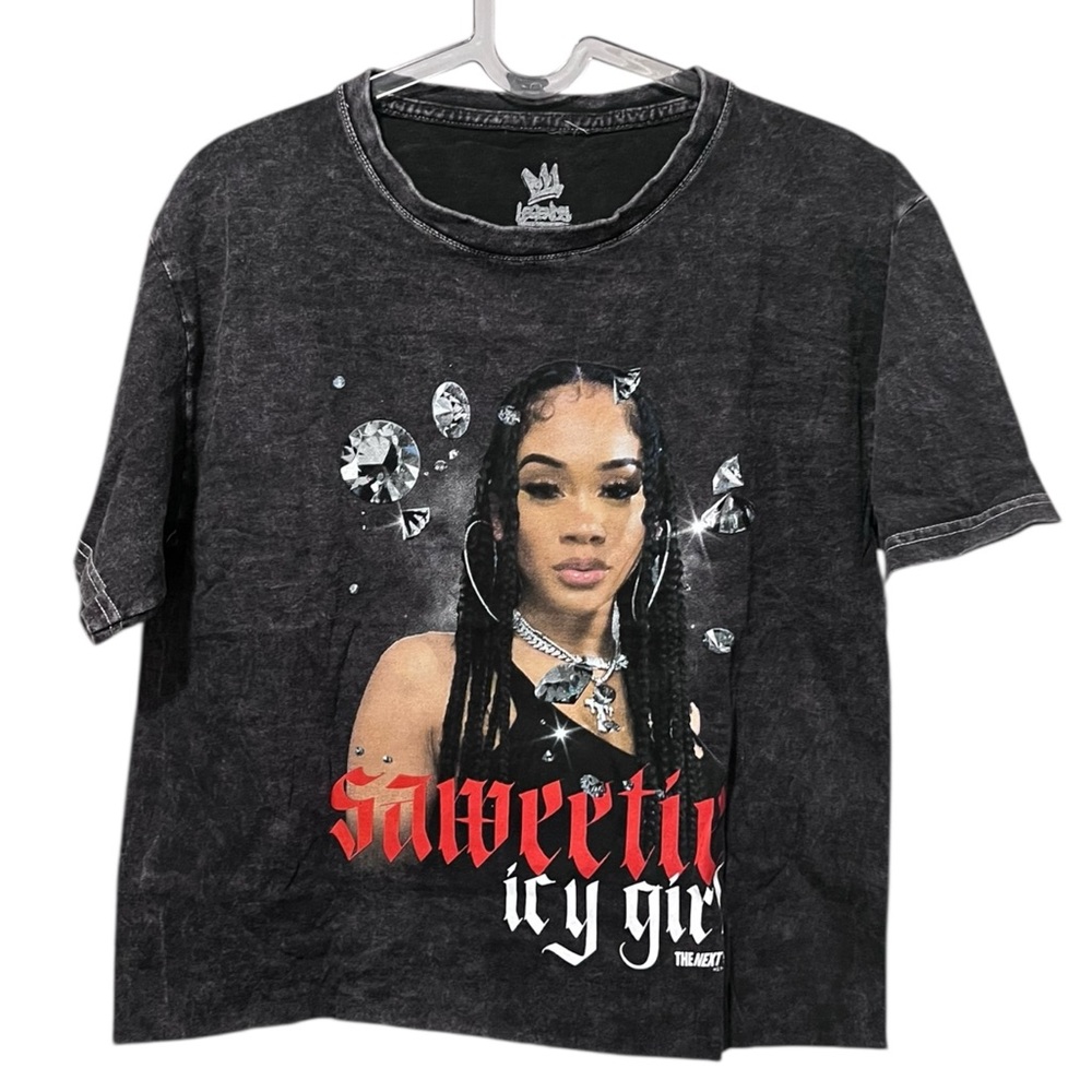 NWOT Saweetie 'Icy Girl' Crop Tee